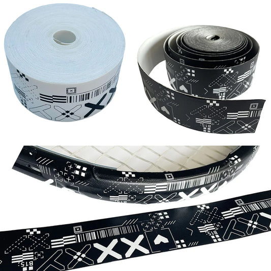 1 Roll 500cm Tennis Racket Paddle Head Protection Tape Sticker For Beach Pickleball Racket Sport Part PU Reduce Friction Sticker