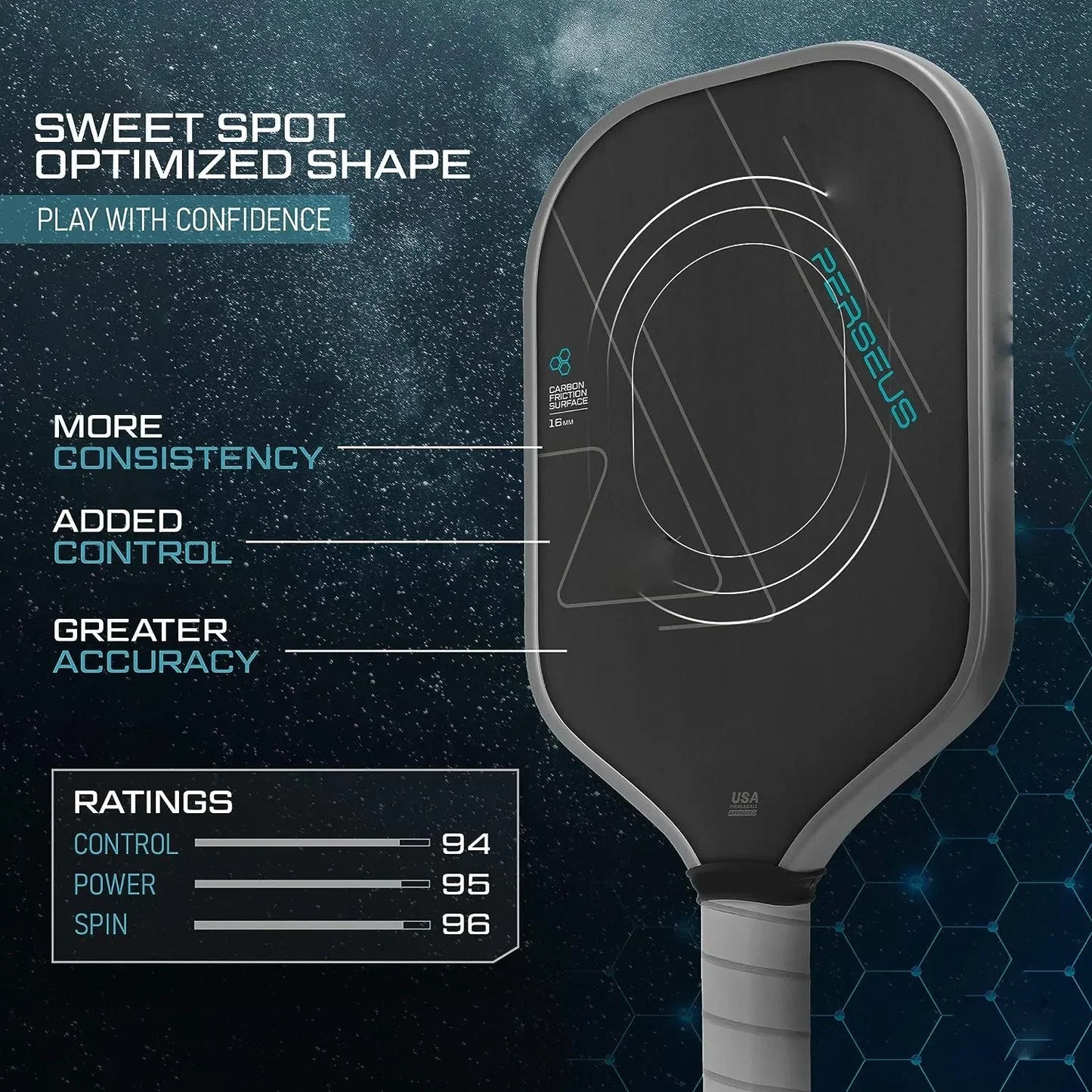 USAPA Approved T700 Raw Carbon Fiber Pickleball Paddle Spin Textured Surface
