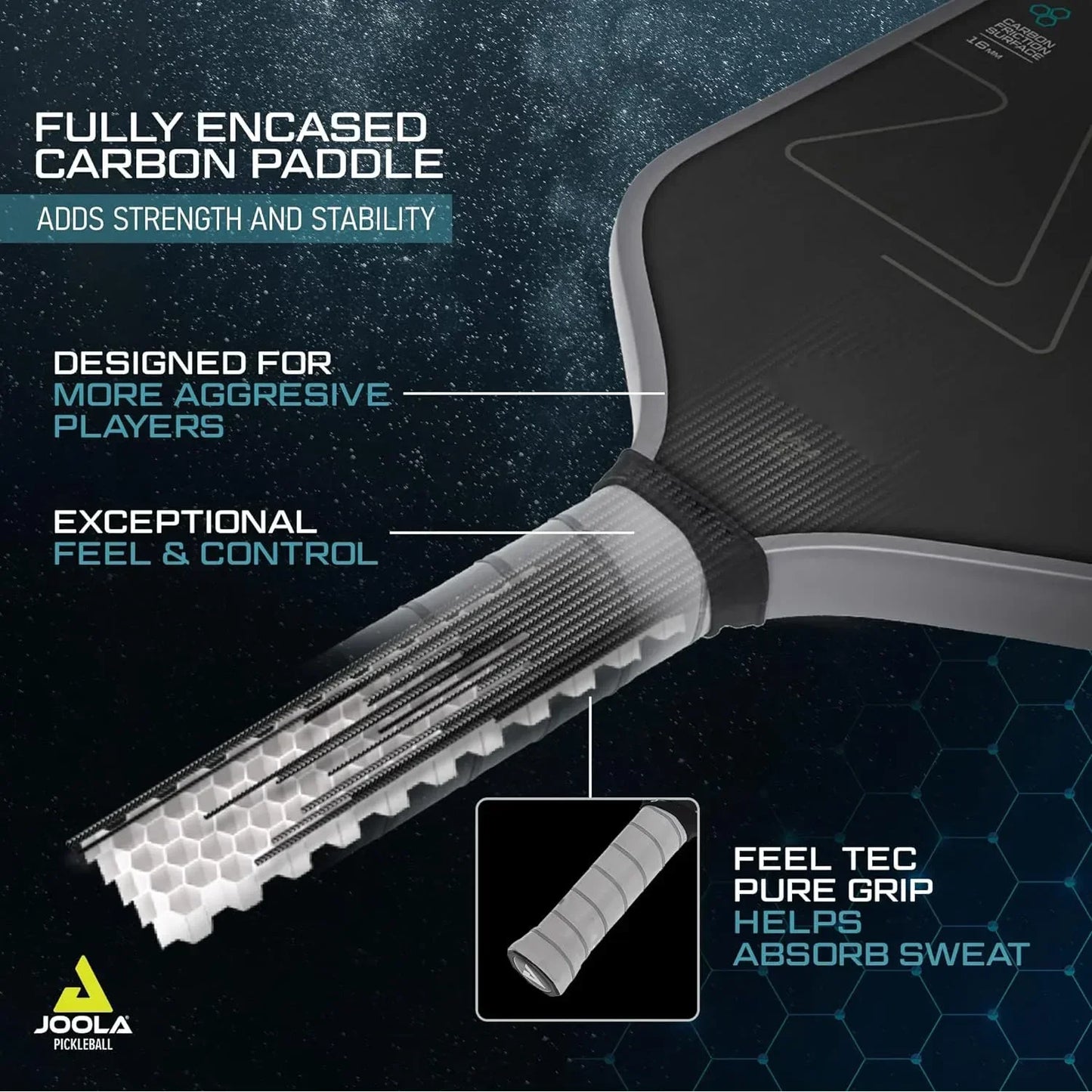 USAPA Approved T700 Raw Carbon Fiber Pickleball Paddle Spin Textured Surface